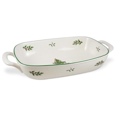 Spode Christmas Tree Bread Basket 14 X 7.75"