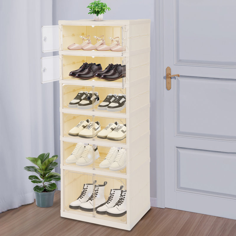 Armoire de rangement pliable pour 12 paires de chaussures