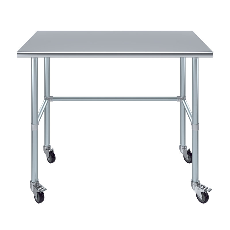 Table de travail en acier inoxydable, H 38 po x L 48 po x l 24 po