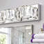 Applique murale moderne à 6 lumières DEL intégrées en cristal de 41 po pour salle de bain-238302828-24107392