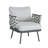Mariano Steel 4-Pieces Coversation Set, Grey-210516614-210516613