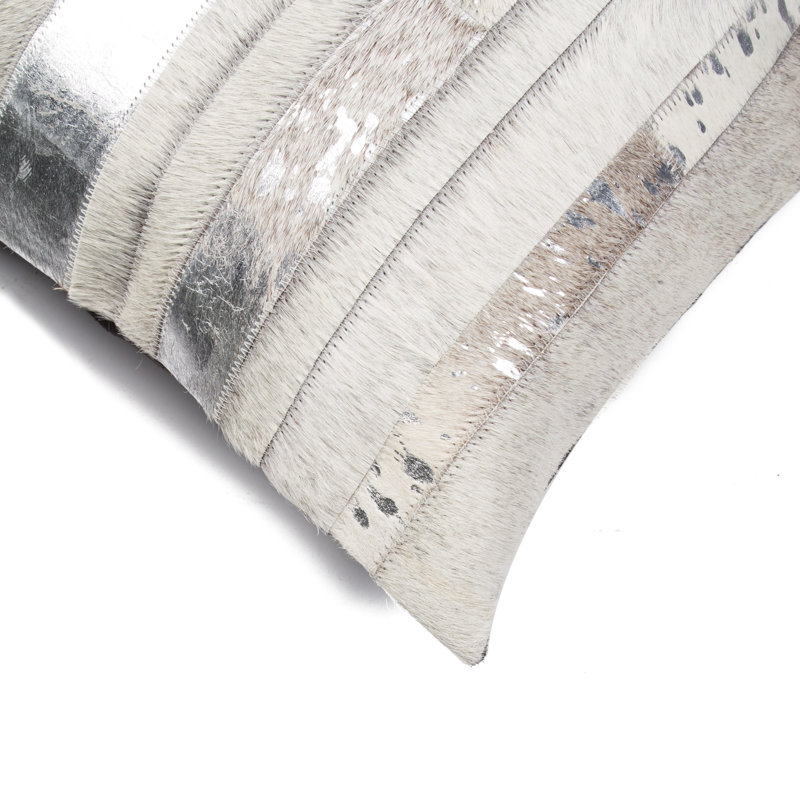 Madrid Throw Pillow, Gray/Silver