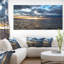 Magnifique paysage marin sous un ciel nuageux - reproduction de photo sur toile tendue-19241076