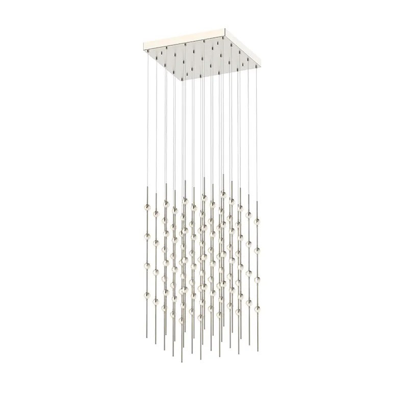 Constellation 100 - Light LED Pendant, Clear, Satin Nickel, 2700K