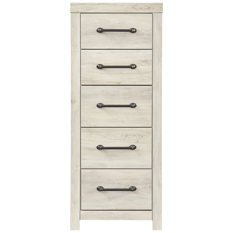 Commode 5 tiroirs Aulda, Beige