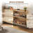 2-Drawer Wooden Shoe Cabinet With Rattan Doors / Narrow Freestanding Storage Organizer For Entryway-702610092