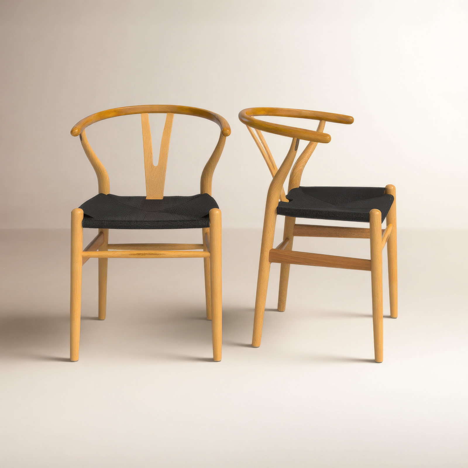 Fairbanks Side Chair, Black/Natural