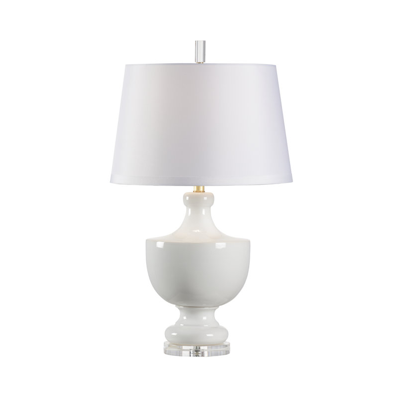 Gate Finial Porcelain Table Lamp, Snow