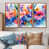 Toile avec cadre flottant brun