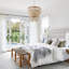 Lustre empire unique à 4 lumières avec accents perlés Amari-115801074