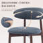  Solid Wood Upholstered Dining Chair - Ergonomic Curved Back, Comfort Fabric-1027972113-1010913830