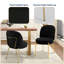 Chaise de salle à manger en tissu brun avec pieds dorés (ensemble de 2)-41556691