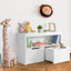 Organisateur de rangement CAPHAUS avec 2 tiroirs à roulettes et tablette, armoire de plancher compacte pour la maison, le bureau ou la chambre à coucher