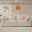 Canapé-lit, canapé en chenille, meubles rembourrés pour salon, appartement, studio, bureau, beige