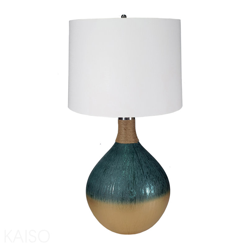 Lampe de table en verre D16x28,5 "