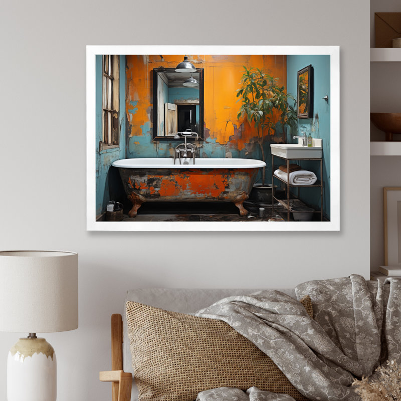 Impression sur toile de salle de bain, Urban Spa Oasis Decor - salle de bain Urban Oasis II, H 34 po x l 44 po x P 1,5 po