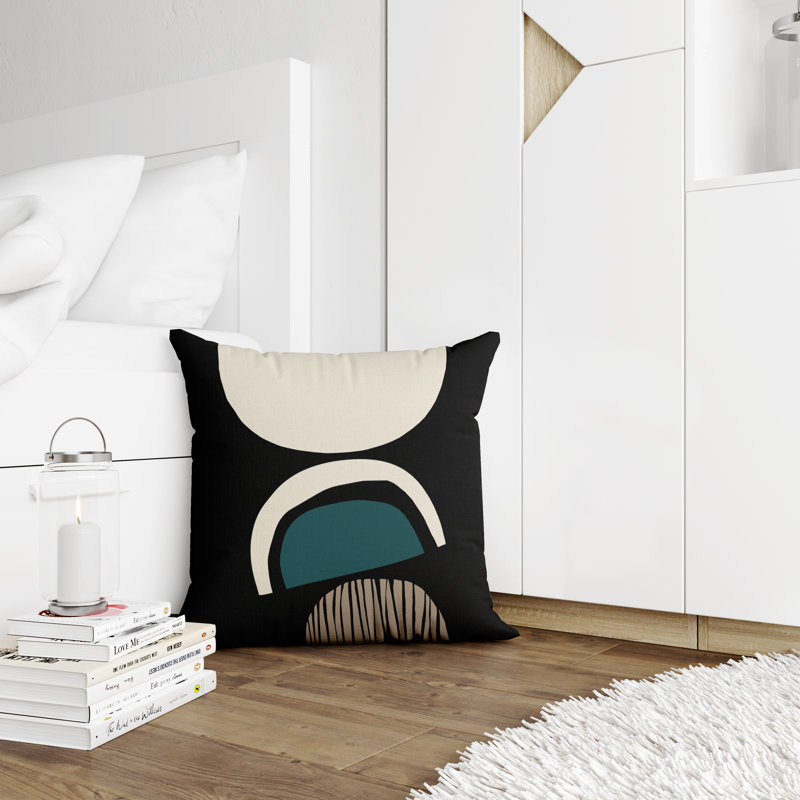Jeté carré / extérieur en polyester Chamu, L 19 po x H 19 po, Émeraude