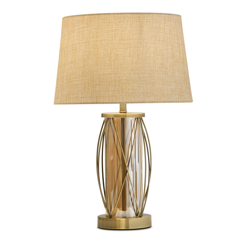 Alexarae 50cm Table Lamp, Gold, Beige