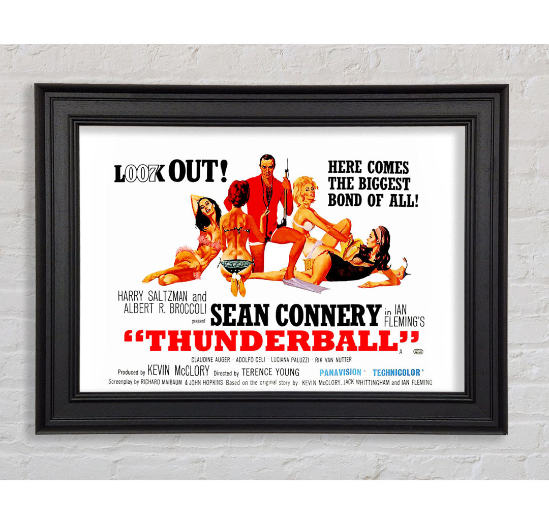 Sean Connery Thunderball Gerahmter Druck