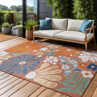 Tapis floral d'intérieur pour l'extérieur