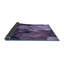 Tapis géométrique mauve en laine-836112736