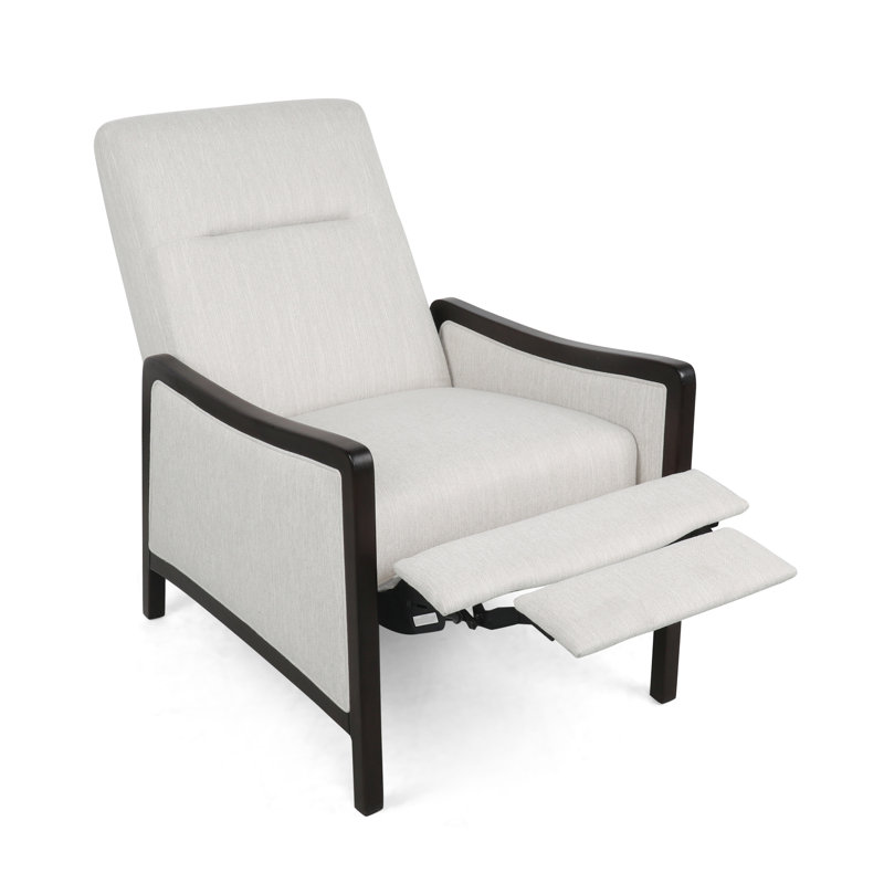 Fauteuil d'appoint, Tissu beige, Noir