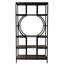 68" Black Open Back Four Tier Bookcase With Manufactured Wood Frame