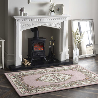 Comfort Oriental Wool Hand Woven Pink