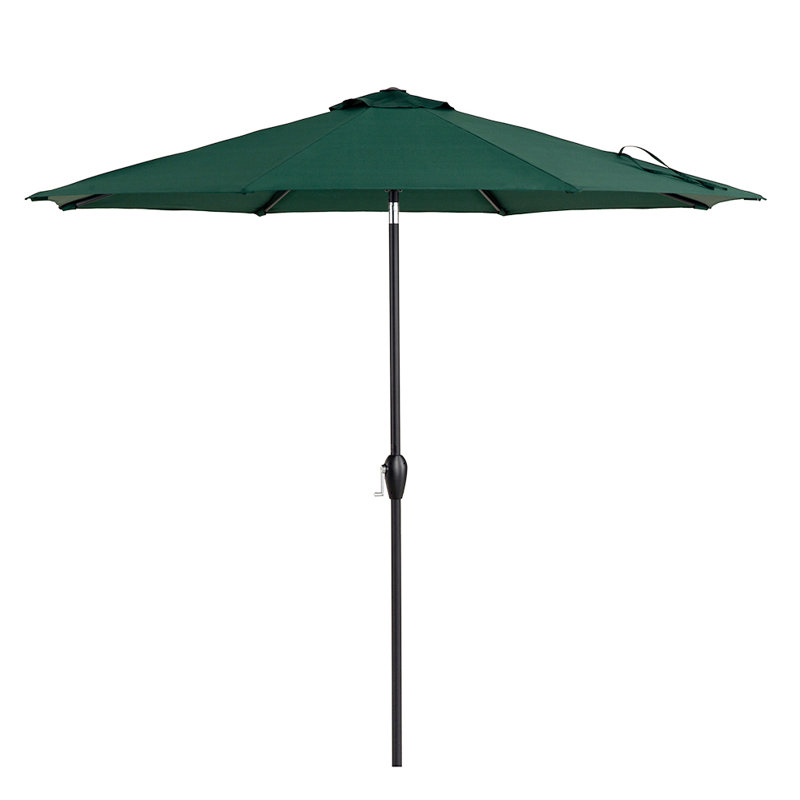 Parasol de marché 9 pi Kronqui, Vert forêt, Bouton-poussoir