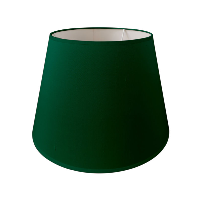 Silk Empire Lamp Shade ( Uno ), 30cm H x 40cm W x 30cm D, Dark Green