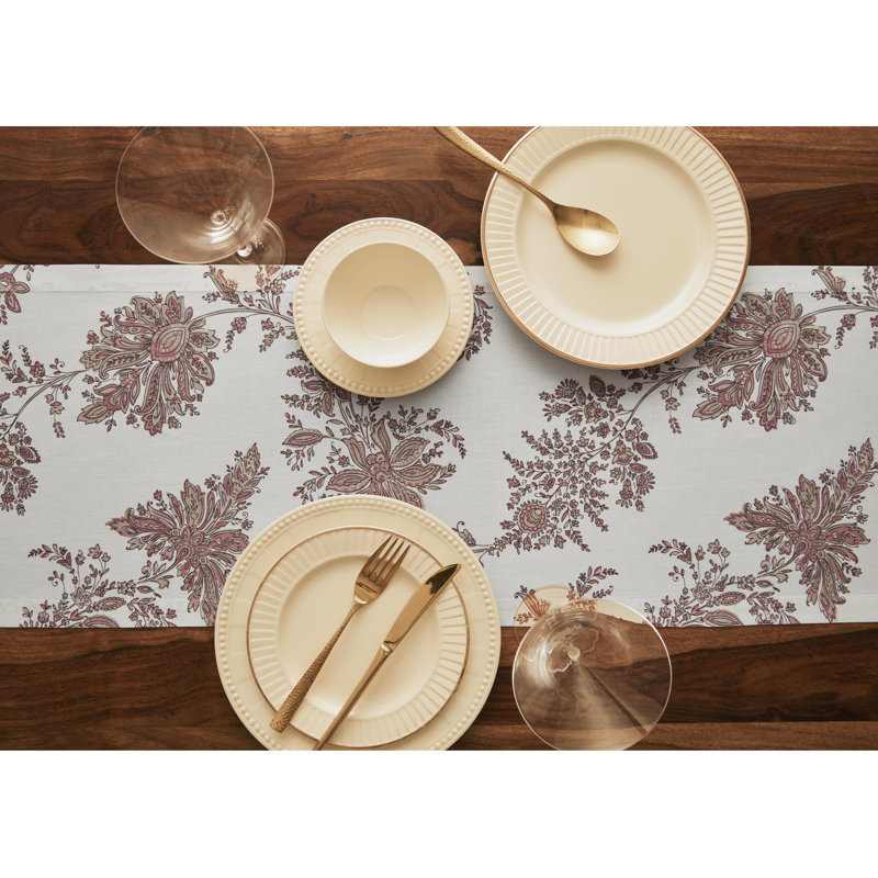 Florence Cotton Linen Table Runner, 72" x 14"