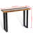 vidaXL Console Table with Glass and Resin Inlay, Wooden End Table, 39.4''x13.8''x29.5'' Teak Wood