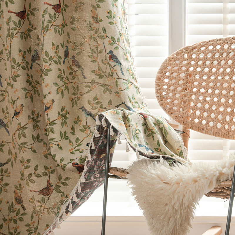 Polyester Exquiste Pattern Print Curtains 2 Panel (Set of 2), 52" W x 84" L