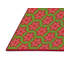 Tapis rouge/vert tissé à la machine-1100046260