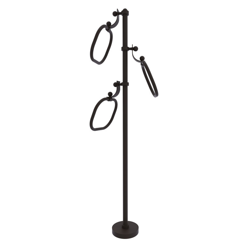 Porte-serviettes sur pied Gober, Bronze huilé