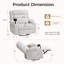 Fauteuil à bascule pivotant électrique surdimensionné de 109 cm (42,9 po) de largeur pour chambre d'enfant, fauteuil inclinable avec fonction massage et chauffage, ports USB et Type-C.-1830680155