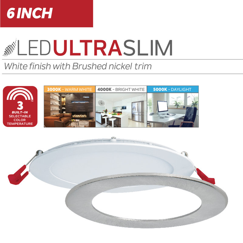 Ensemble d’éclairage encastré à profil mince 6,25 po del