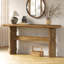 Console en bois massif de 63 po pour le vestibule, table de ferme derrière le canapé-124653220