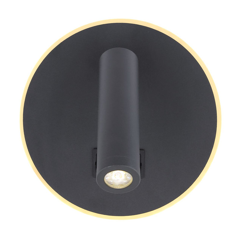 LED Flush Mounted Sconce, Black