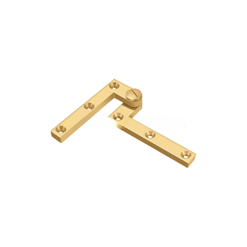 Charnière Deltana PH60CR003 4-3 / 8 "x 5/8" x 1-7 / 8 "en PVD laiton poli, PVD laiton poli