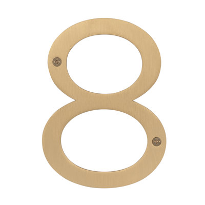 Stainless Steel house number, 6"