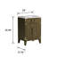 Meuble-lavabo simple 24 po avec plateau en résine, gris
