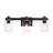 22'' 3-Light Oil Rubbed Bronze Bathroom Vanity Light with Glass Shade-866321956-814289387