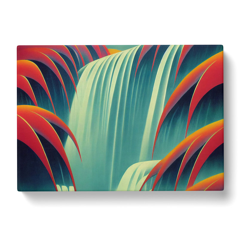 Deco River Waterfall Vol.1 - Wrapped Canvas, 35cm H x 50cm W x 3cm D