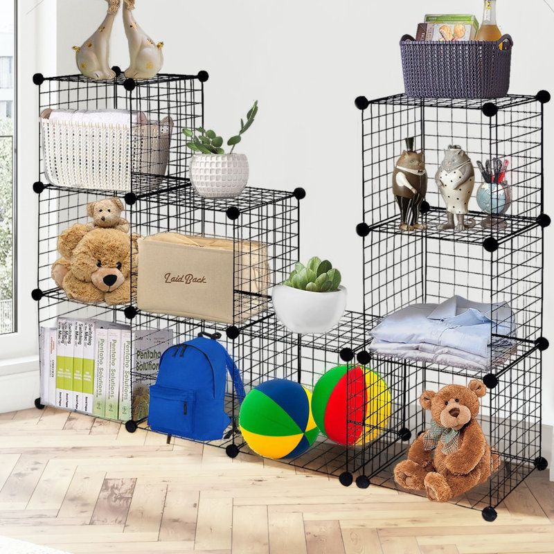 DIY 12 Cube Grid Wire Cube Shelves