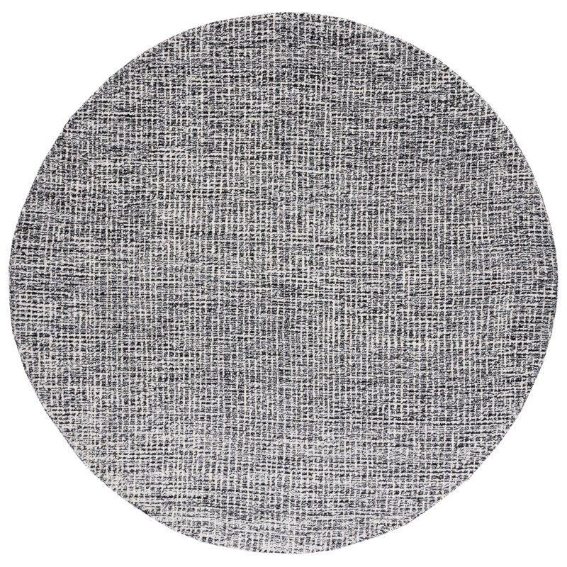 Rhawnie Striped Wool Hand Tufted Area Rug, Round 183 cm
