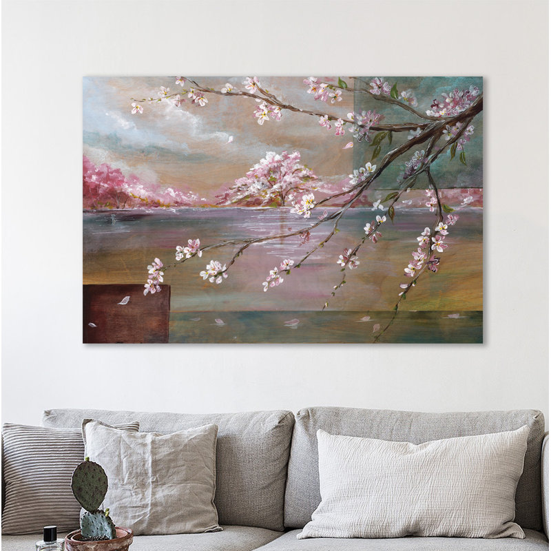 Sakura Cherry Blossom by Tre Sorelle Studios - Wrapped Canvas Print, 81.28cm H x 121.92cm W