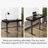 Standing desk with built-in outlet, glass top-402262798-348550547