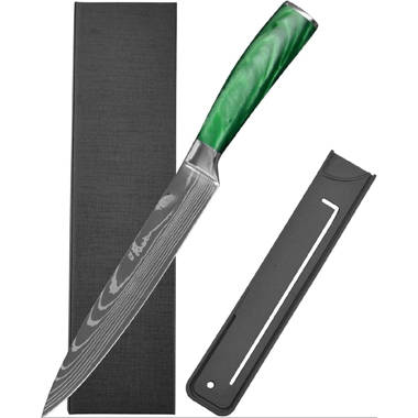 JoyJolt 8-in Slicing Knife High Carbon Steel Kitchen Knife