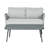 Mariano Steel Loveseat And Table-585968807